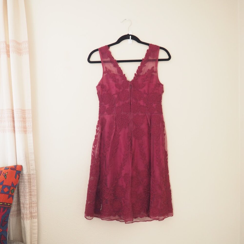 !! Anthropologie Yoana Baraschi Black Cherry Ersalina Sleeveless Lace Dress - Picture 7 of 8